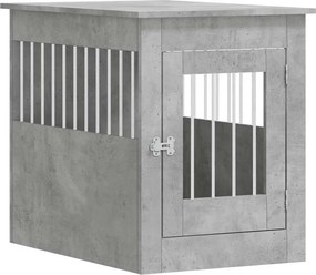 vidaXL Ladă pentru câini, gri beton, 55x80x68 cm, lemn compozit