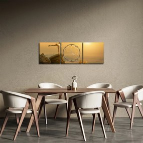 Tablou - Balerină pe stâncă (cu ceas) (90x30 cm)