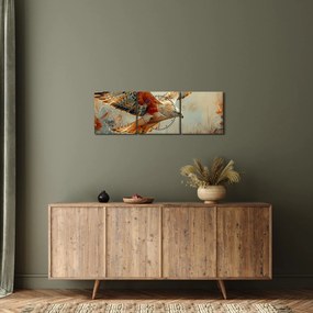 Tablou - Pasăre de pradă (cu ceas) (90x30 cm)