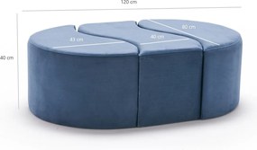 Taburet Alya Puf Blue