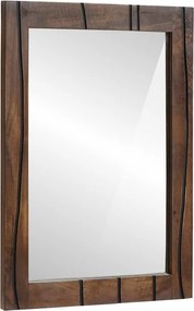 vidaXL Oglindă pentru baie Pe perete cu oglindă Maro 70 x 50 x 2,5 cm