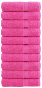 vidaXL Prosoape de mâini premium SOLUND 10 buc. roz 50x100cm 600 gsm