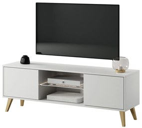 Masă TV Savoi II (cu iluminat) (alb). 1099034
