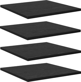 vidaXL Raft pentru cărți 4 pcs Negru 40 x 40 x 1,5 cm Lemn compozit