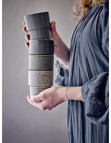 Cești maro 4 buc. pentru espresso din gresie 150 ml Ewan – Bloomingville