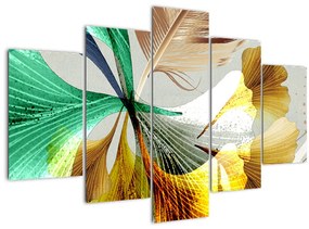 Tablou - Frunze cu pană (150x105 cm)