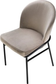 Set de 2 scaune design modern Willis, catifea Savona greige 113772 HZ