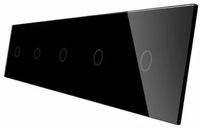 Panou 5 intrerupatoare simple cu touch Livolo din sticla