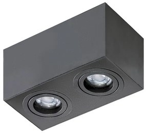 Spot aplicat tavan/plafon stil modern Brant 2 SQUARE negru