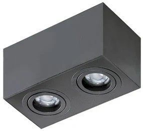 Spot aplicat tavan/plafon stil modern Brant 2 SQUARE negru