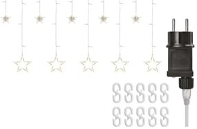 Perdea luminoasă LED de Crăciun, 115 LED, 1,35 W, 6,85 x 1,05 m, alb cald