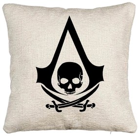 Perna Decorativa Canapea cu Assasin&apos;s Creed Fans, 40x40 cm, Cu fermoar