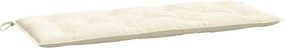 vidaXL Pernă bancă de grădină, crem, 120x50x7 cm, material oxford