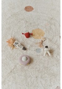 Covor de joacă pentru copii, bej, din bumbac ø150 cm Solar System – Lorena Canals