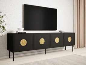 Masă TV Godzes 4D (negru + Stejar craft). Promo -16%. 1122226
