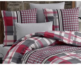 BedTex Lenjerie de pat din bumbac Hector roșu, 140x 220 cm, 70 x 90 cm