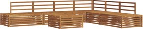 vidaXL Set de canapele de exterior 7 Bucată natural