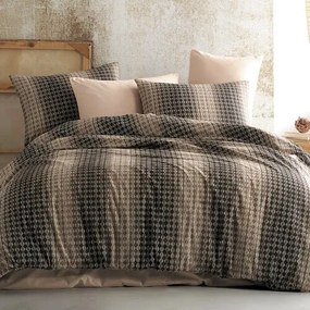 Bedtex Lenjerie de pat din bumbac Oberon maro ,140 x 200 cm, 70 x 90 cm