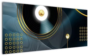 Tablou - Cercuri aurii (120x50 cm)