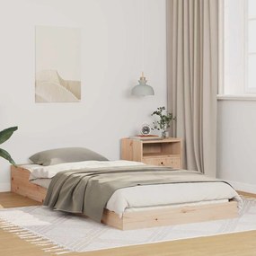 vidaXL Cadru de pat Maro 75 x 190 cm Lemn masiv de pin