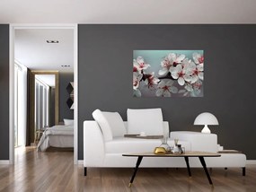 Tablou cu floare - roșie (90x60 cm)