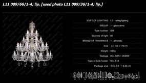 Lustra cu 66 brate cristal Bohemia L11 009/66/1-A