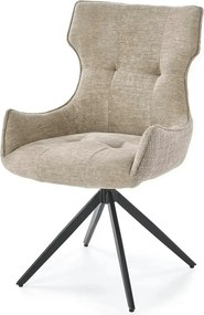 Scaun K573, bej/negru, stofa clasica/otel, 55x64x88 cm