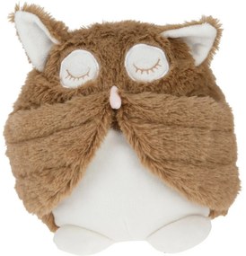 Opritor de ușă Sleepy owl maro, 15 x 20 cm