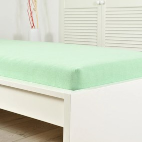 Cearșaf de pat 4Home din frotir Perfect verde, 180 x 200 cm