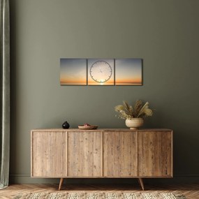 Tablou - caiac pe mare (cu ceas) (90x30 cm)