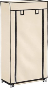 vidaXL Pantofar cu husă, crem, 58x28x106 cm, material textil