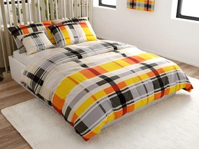 Lenjerie din bumbac Renforcé ORANGE KUBE colorat Dimensiune lenjerie de pat: 70 x 90 cm | 140 x 200 cm