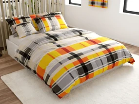 Lenjerie din bumbac Renforcé ORANGE KUBE colorat Dimensiune lenjerie de pat: 70 x 90 cm | 140 x 200 cm