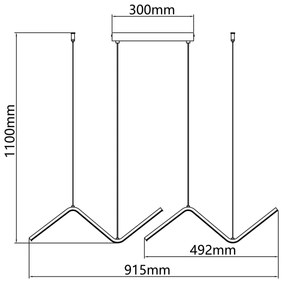 Lustră LED pe cablu Aigostar LED/23W/230V 2700K