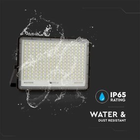 Proiector LED solar de exterior LED/30W/3,2V 4000K negru + telecomandă