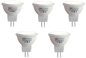 Set de 5 becuri LED G4 MR11 2.7W 210lm 3000K 12V