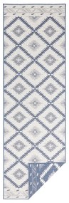 Covor adecvat pentru exterior NORTHRUGS Malibu, 80 x 250 cm, albastru-crem