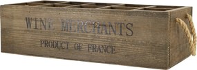 Cutie cu 10 compartimente din lemn de pin, "Wine Merchants"