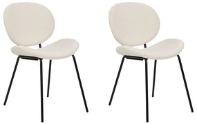 Set 2 buc scaune de sufragerie Luaza (alb). 1081043