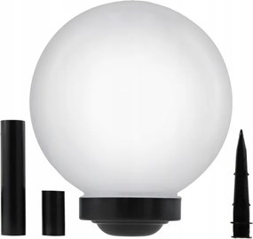 Lampă solară LED, 1,2 V, 6500 K, 200 mAh, diametru 25 cm, IP44, alb/negru