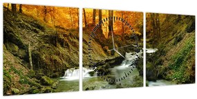 Tablou - Pădure (cu ceas) (90x30 cm)