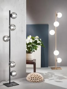 Lampadar MONILE Ondaluce 5xE14/10W/230V negru/fumuriu