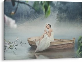 Tablou - Femeia pe barcă (70x50 cm)