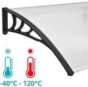 Marchiza copertina din policarbonat 240x90 cm-negru