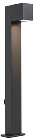 Lampă de podea modernă de exterior neagră 65cm cu priză IP44 - Baleno