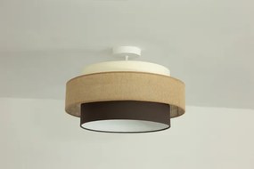 Brilagi - Lustră aplicată RESNA, 1xE27/60W/230V, Ø 40 cm, bej/negru