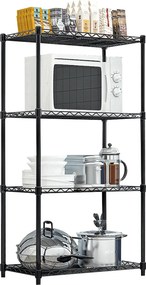 Etajera SUER TYP 1, negru, metal, 56x35x120 cm