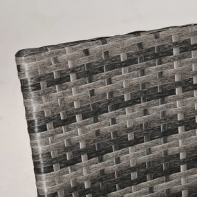 Set de mobilier de balcon Outsunny pentru 2 persoane, Set de scaune din ratan, Set de mobilier de grădină Polyrattan, Gri închis | Aosom Romania