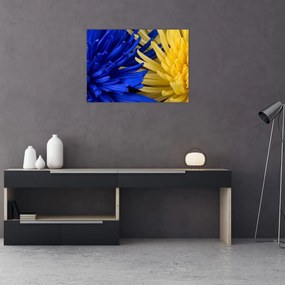 Tablou pe sticlă - detaliu florilor (70x50 cm)