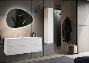 Set dulap baza si lavoar suspendat alb LC Mobili Italia Start 122x53x47 cm